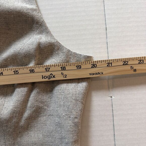 Reformation Devin Vest Women’s Size 12 Tan V-Neck Button Front Tailored Top chic - Picture 8 of 10